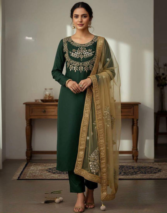 Kataan Silk Unstitched 3PC Ensemble