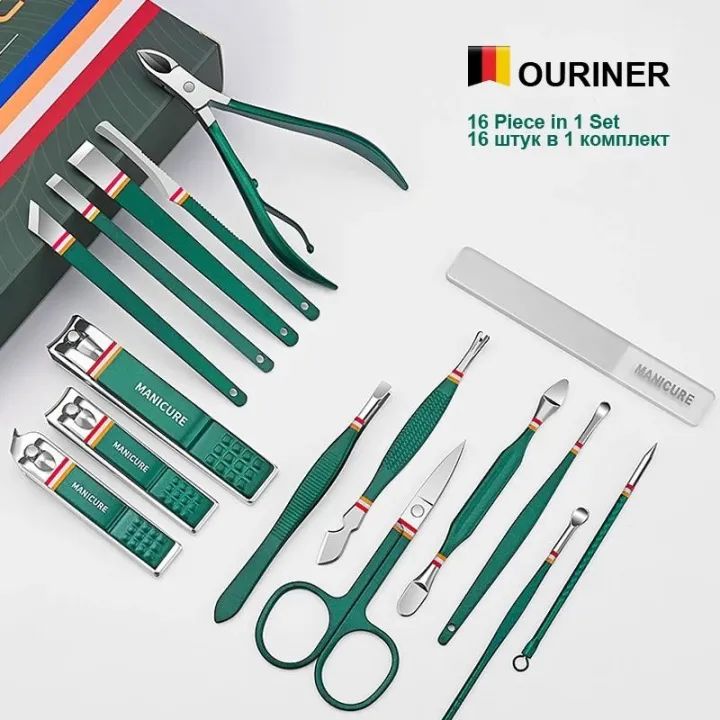 16 in 1 Nail Cutter Set Stainless Steel