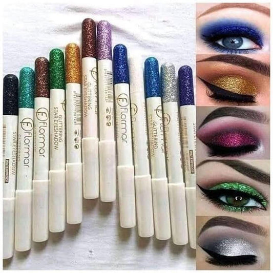 Metallic Colors Eyeliners Eyeshadow Pencil Set, Natural Long Lasting (Random Color)