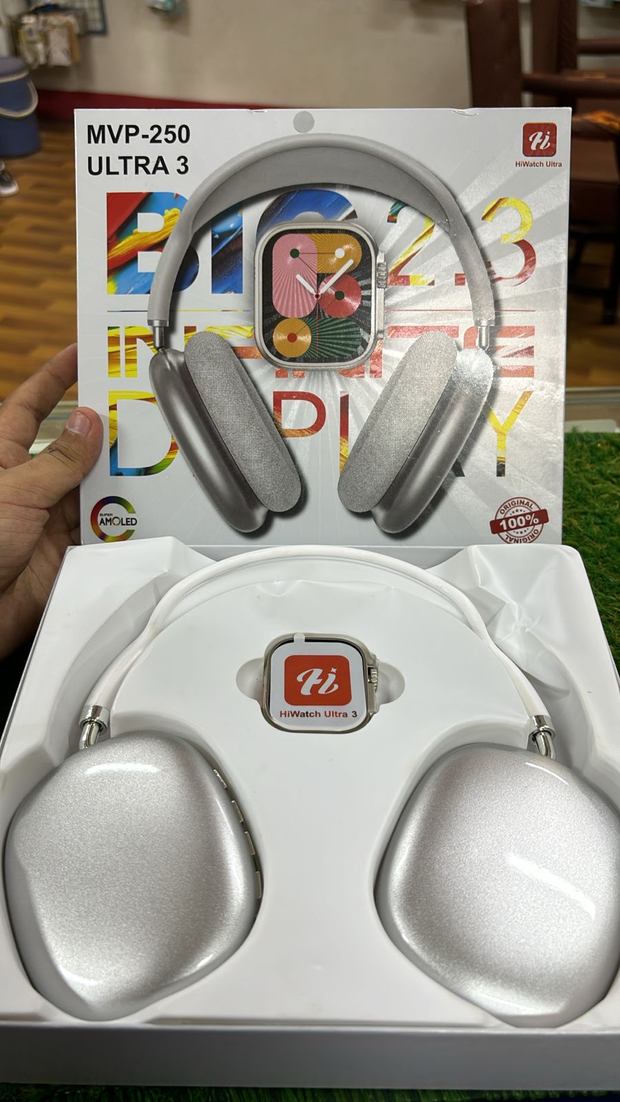 Hiwatch Ultra MVP-250 Smartwatch with Wireless Headphones Combo