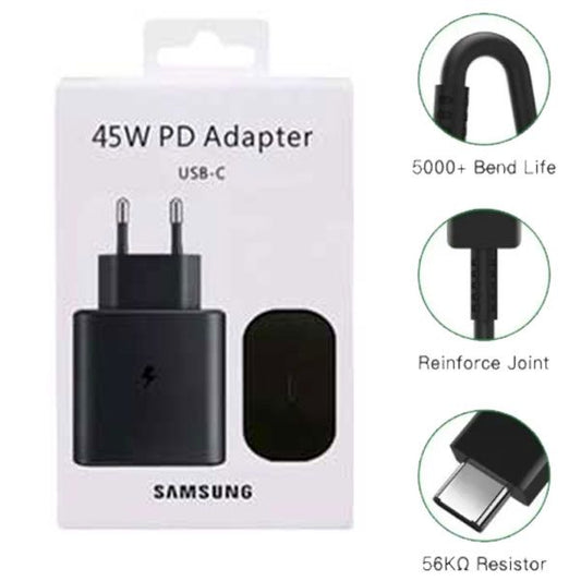 45W Samsung Super Fast Charger with Type C to Type C Cable