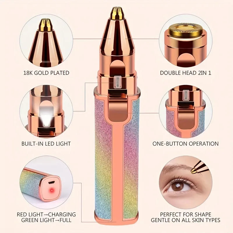 Rechargeable Facial Hair Removal and Eyebrow Shaver