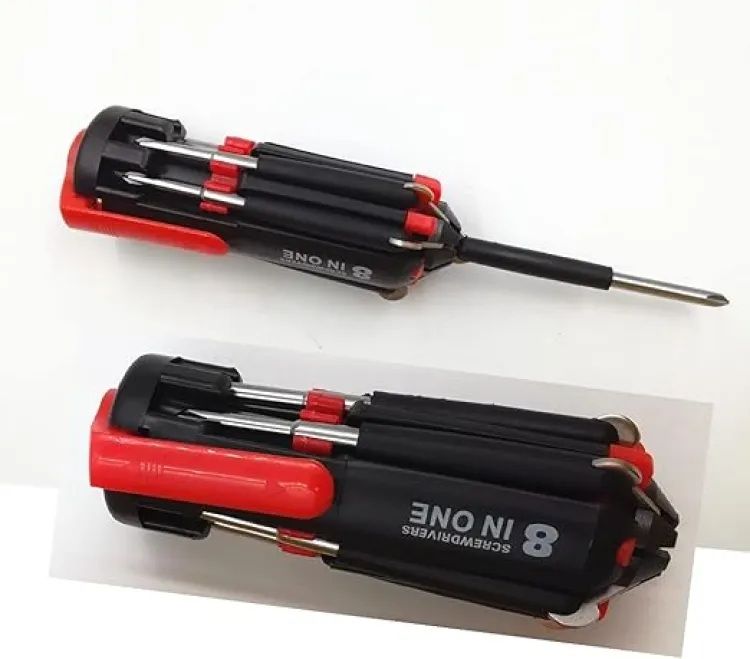 8in1 Screw Driver Screwdriver Tool Kit With LED Torch