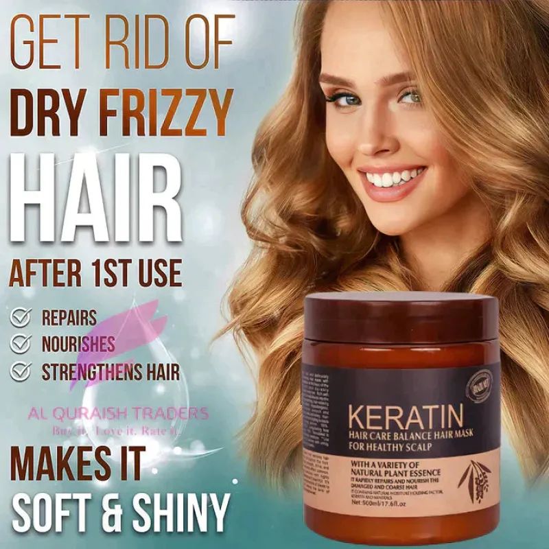 Keratin Hair Mask Professional Repair Treatment for Damaged & Frizzy Hair