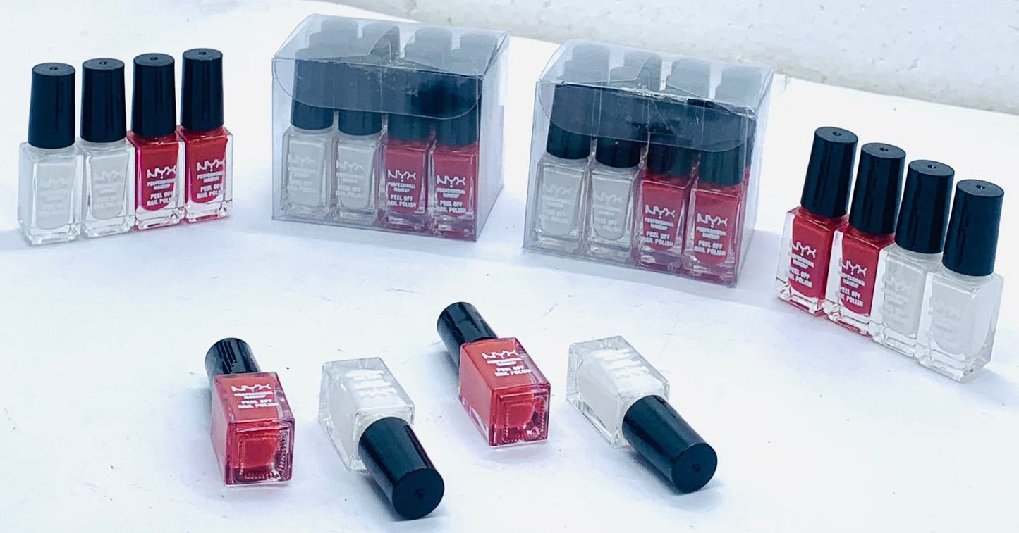 Pack of 12 Peel Off Nail Polish Out Class Quality