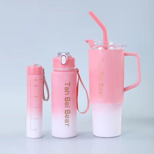 Tumbler 3-Piece Bottle Set with Straw