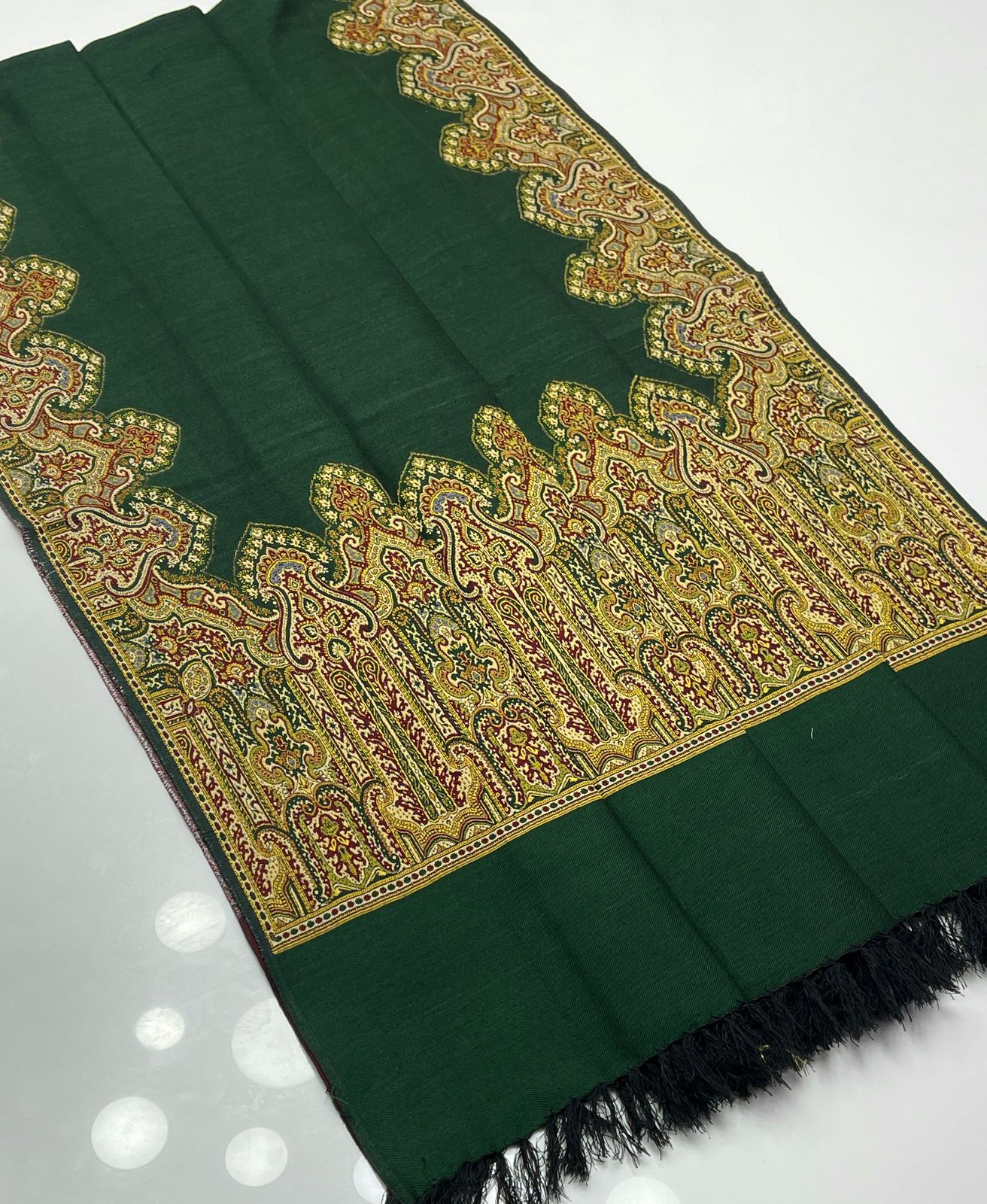Double Tune Jacquard Pashmina Wool Shawl