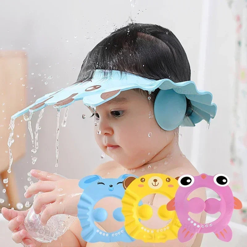 Baby Shower Soft Cap Adjustable Hair Wash Hat for Kids