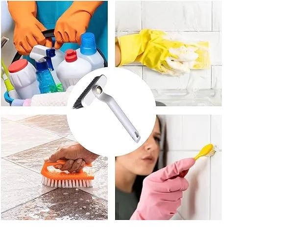 2 In 1 Floor Scrub And Bathroom Tile Cleaning Brush