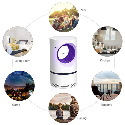 Electric Mosquito Trap – Blue Light Killer Lamp (USB Powered, Child Safe, No Chemicals)