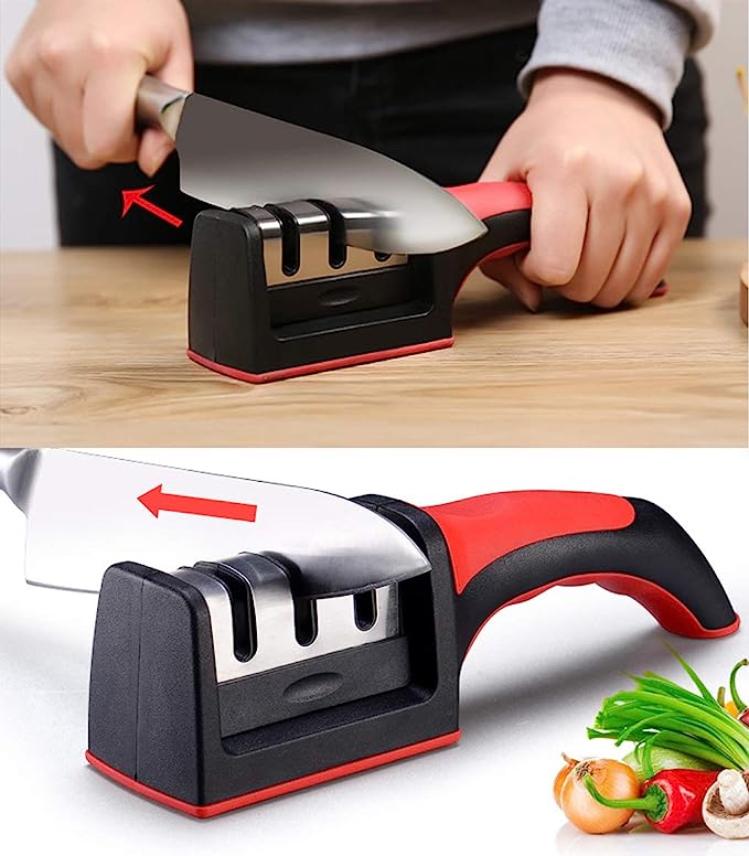 3-in-1 Knife Sharpener with Fruit and Meat Knife