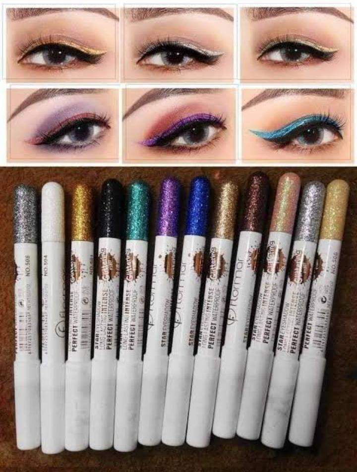 Metallic Colors Eyeliners Eyeshadow Pencil Set, Natural Long Lasting (Random Color)