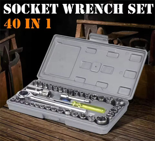 Aiwa 40-Piece Socket Wrench Tool Kit