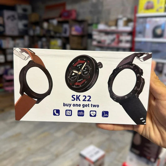 SK 22 Smartwatch with 2 Watch Bodies & 2 Straps