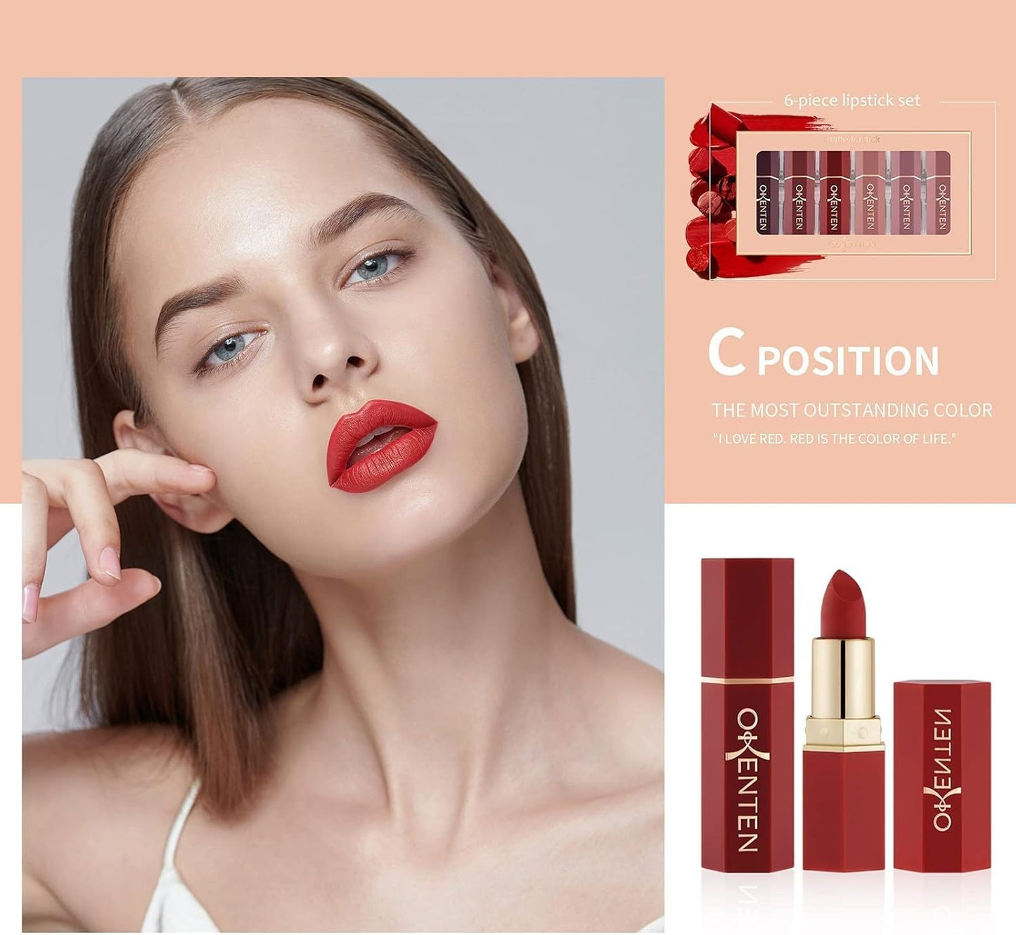 6 Pcs High Pigmented Lipstick Pack