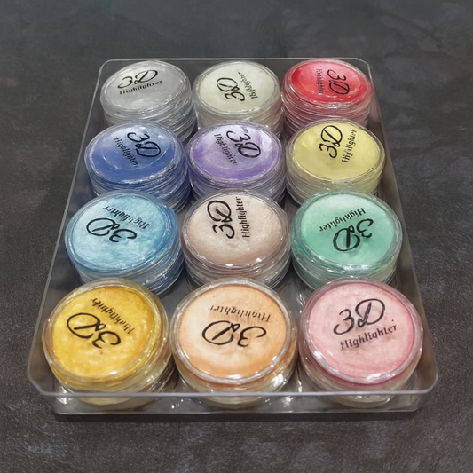 Professional 3D Highlighter 12 Color Palette