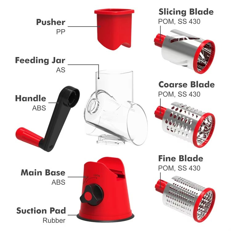 TableTop Drum Grater ( Random colour)