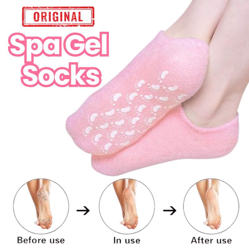 Reusable Silicone Spa Gel Socks for Dry Feet & Cracked Heels