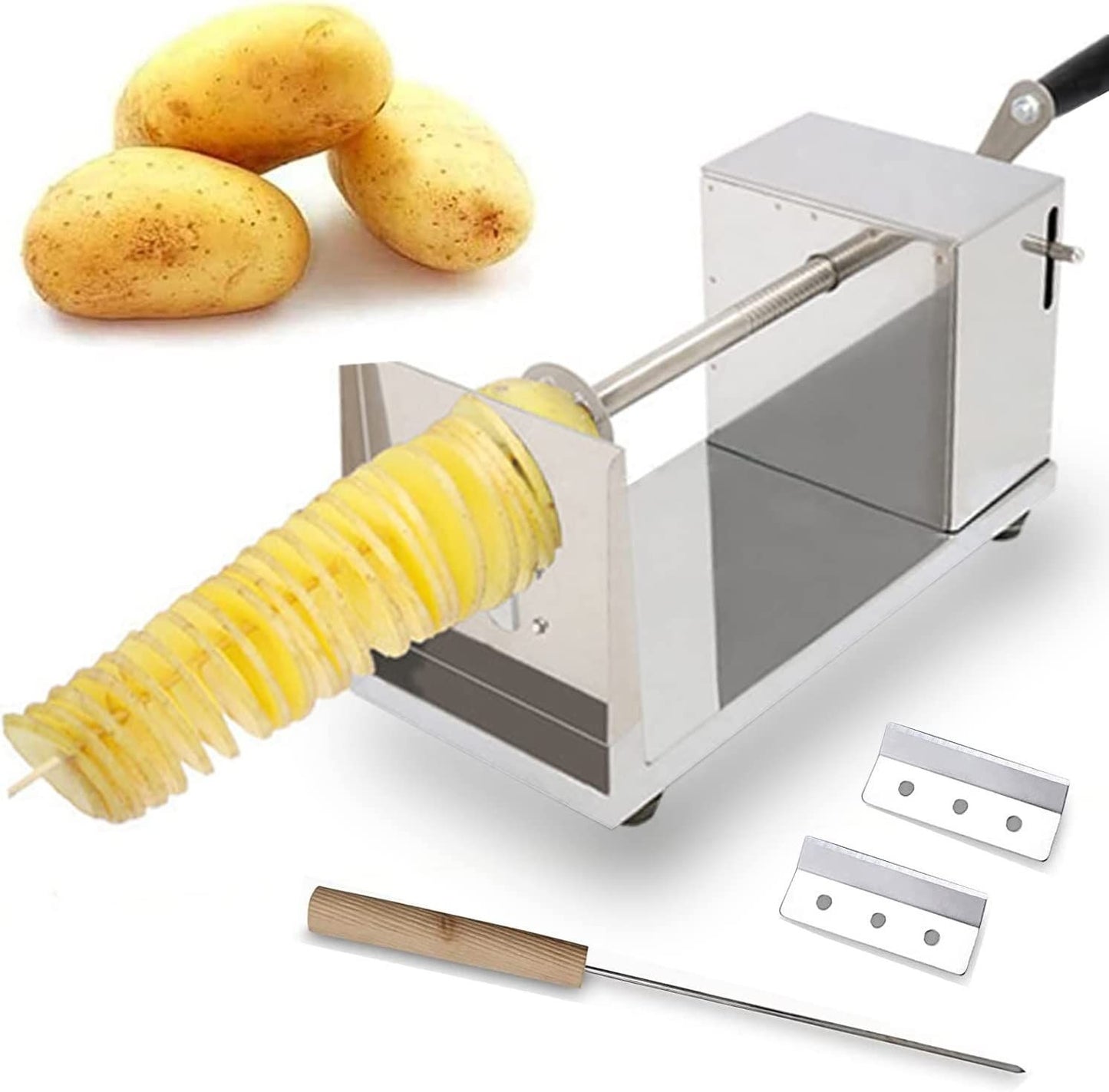 🌀 Create Snack-Time Magic with the Tornado Potato Spiral Cutter! 🌀