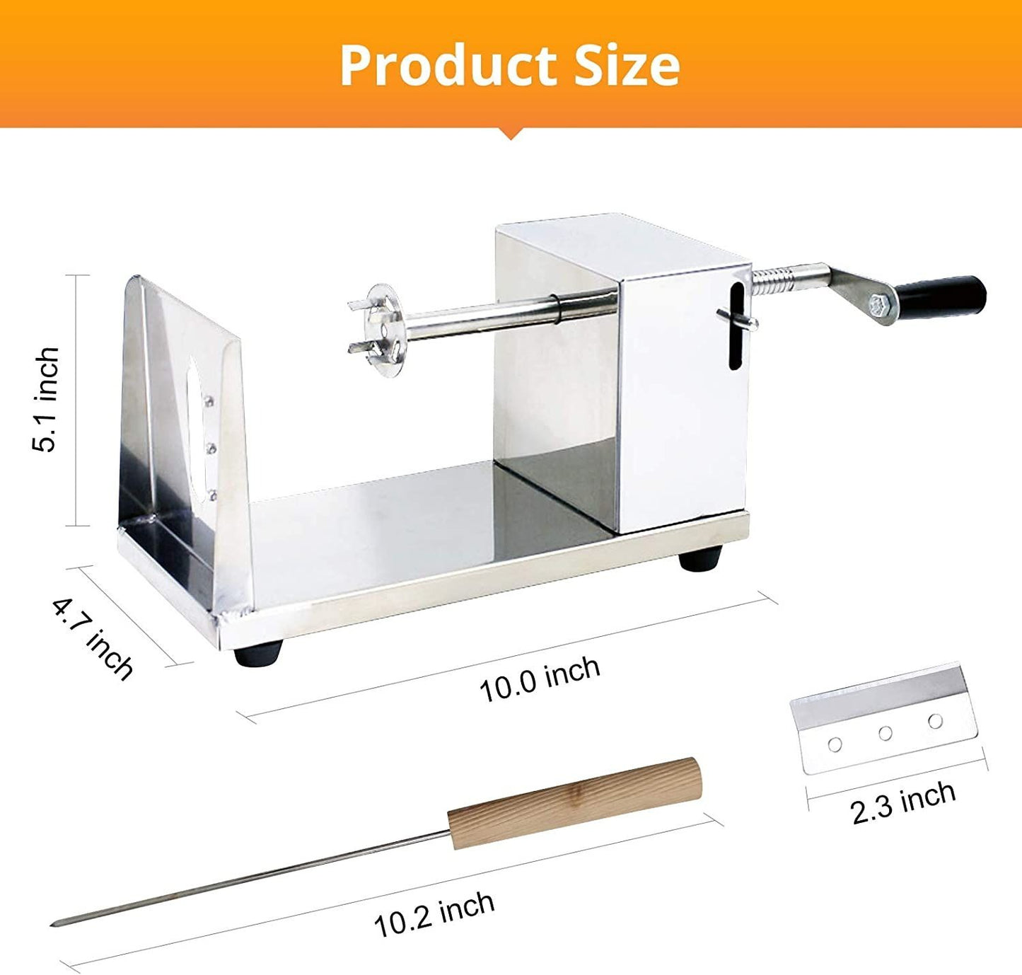 🌀 Create Snack-Time Magic with the Tornado Potato Spiral Cutter! 🌀