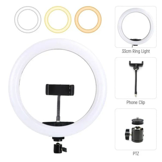 10-Inch LED Ring Light with Phone Holder