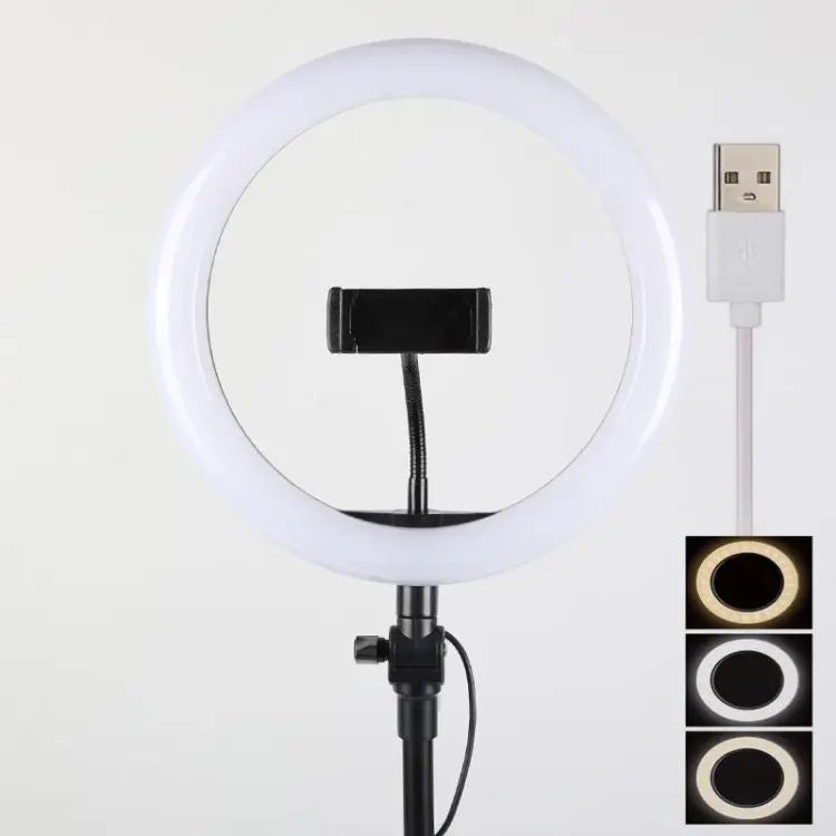 10-Inch LED Ring Light with Phone Holder