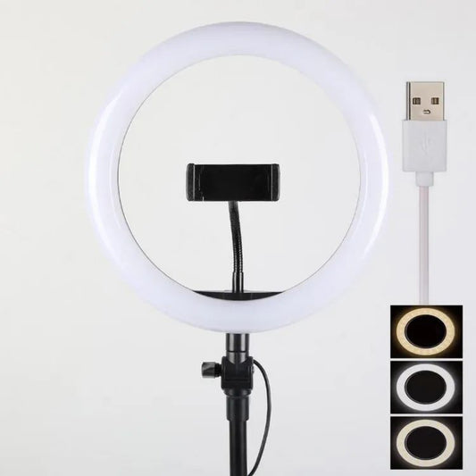 10-Inch LED Ring Light with Phone Holder