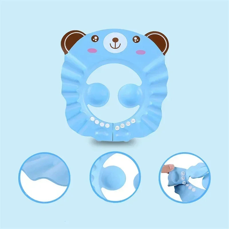 Baby Shower Soft Cap Adjustable Hair Wash Hat for Kids