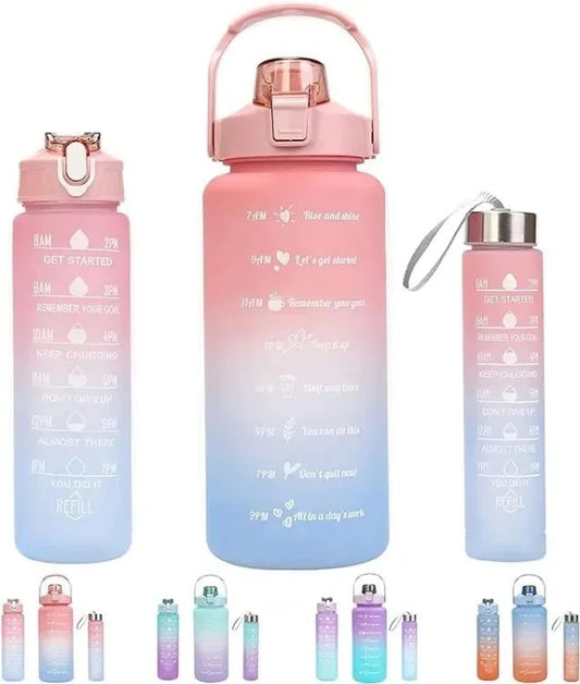 3 PCS 3in1 multicolour water bottles
