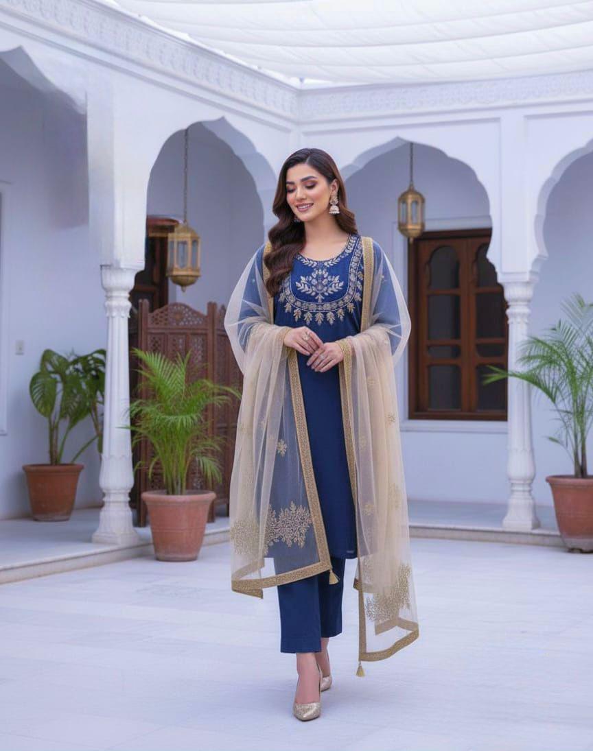 Kataan Silk Unstitched 3PC Ensemble
