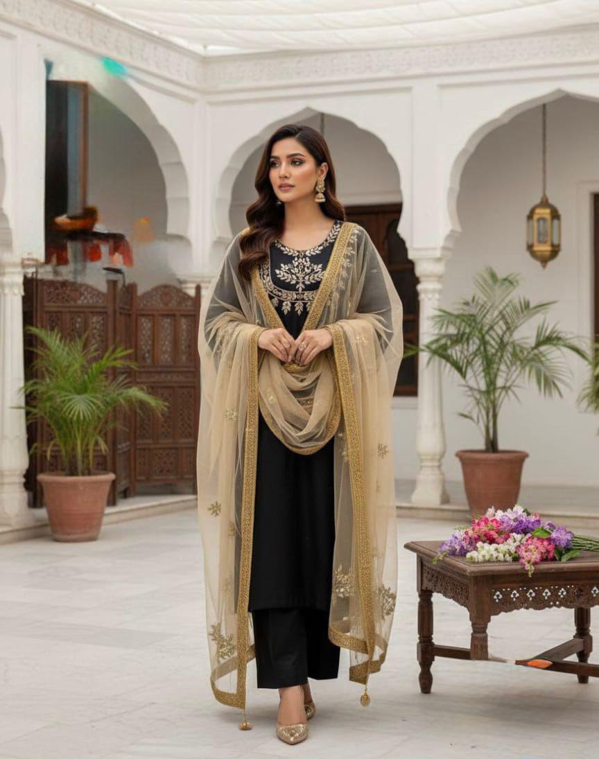 Kataan Silk Unstitched 3PC Ensemble