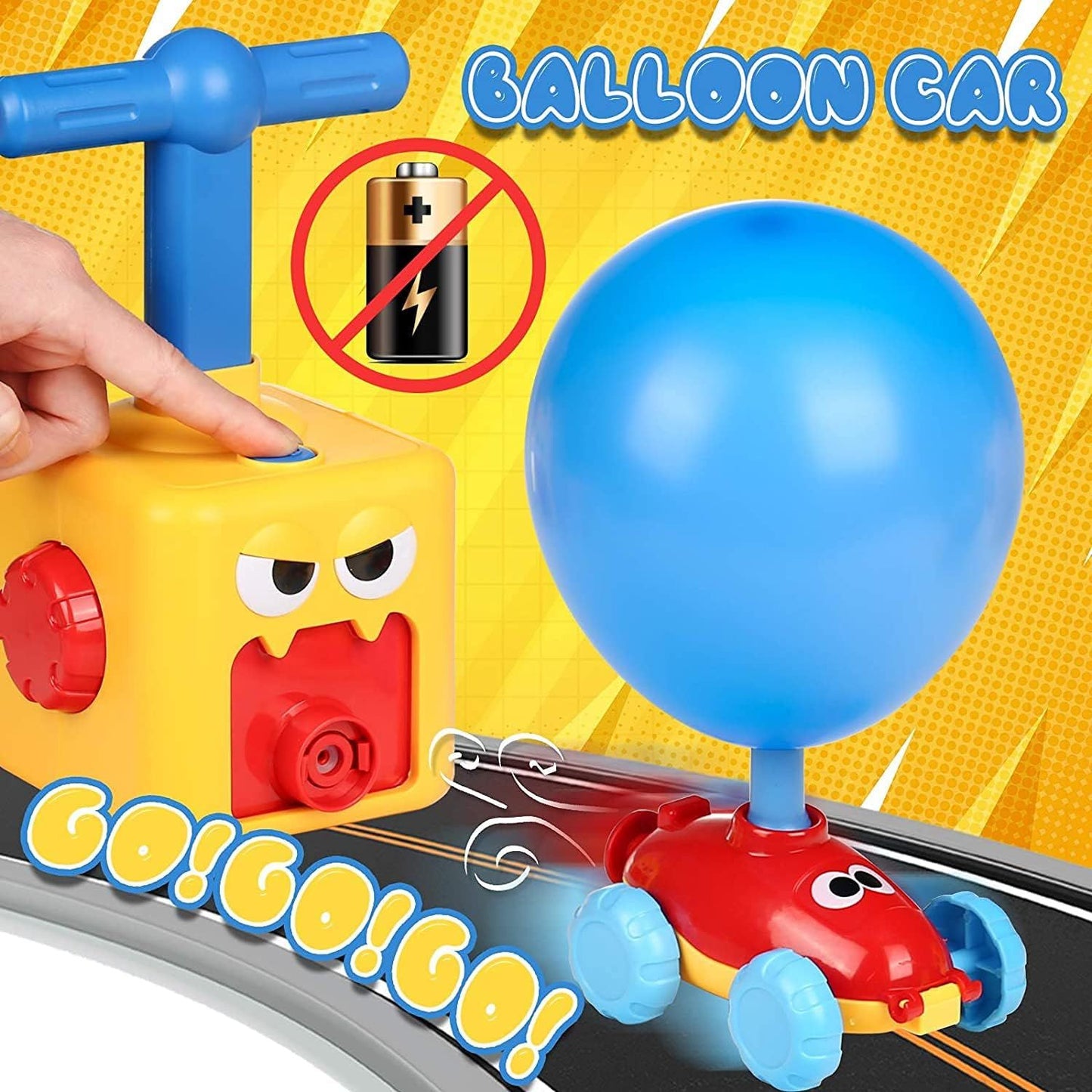 Balloon Launcher Car & Rocket Toy Set