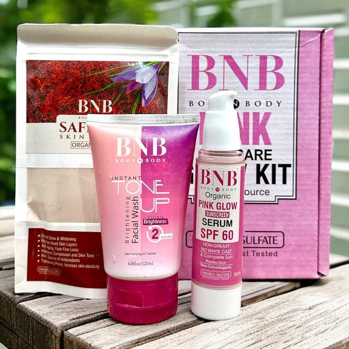Pink Glow Kit ( Tone up Facewash + Saffron Mask + Pink Glow Sunscreen)