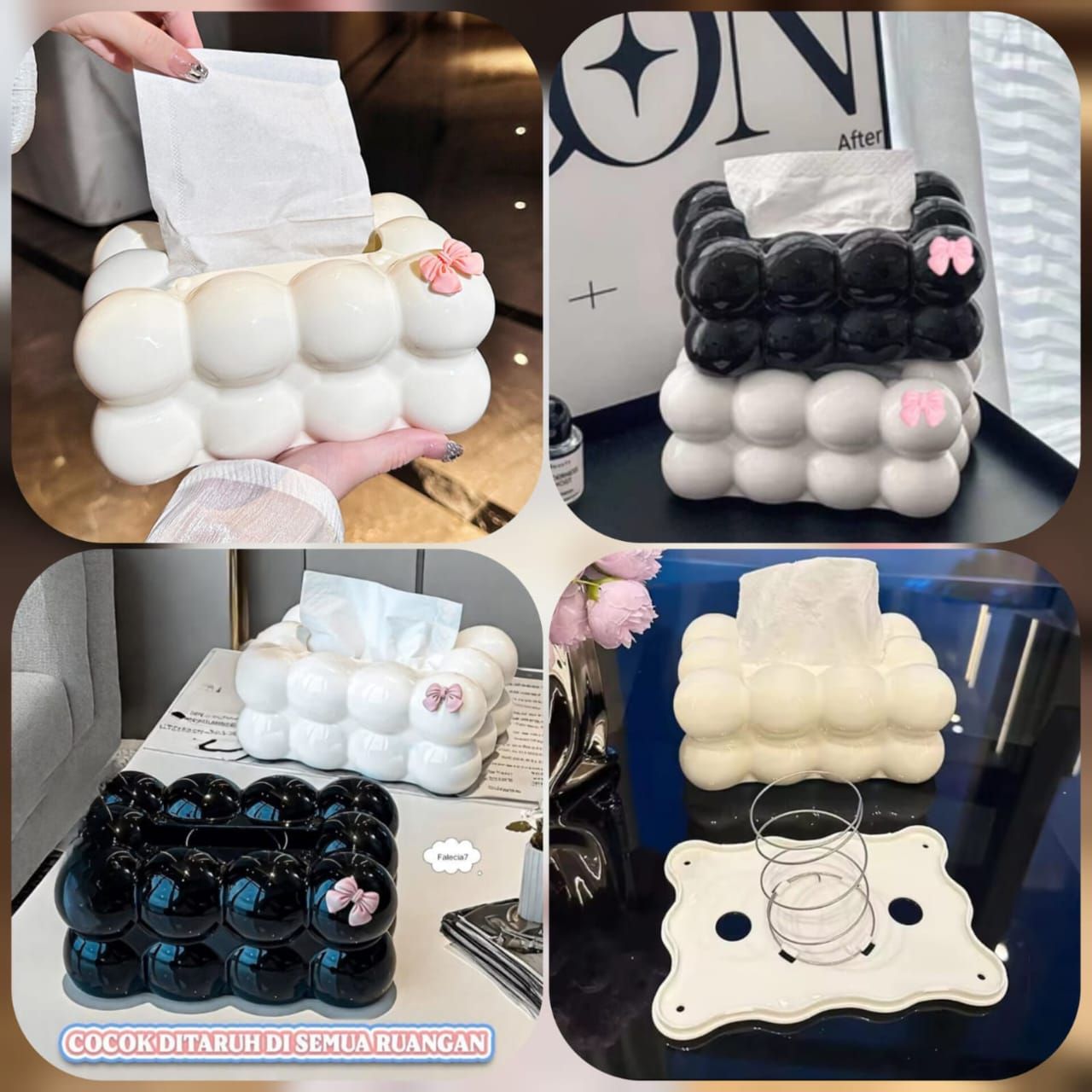 Bubble Tissue Box Holder