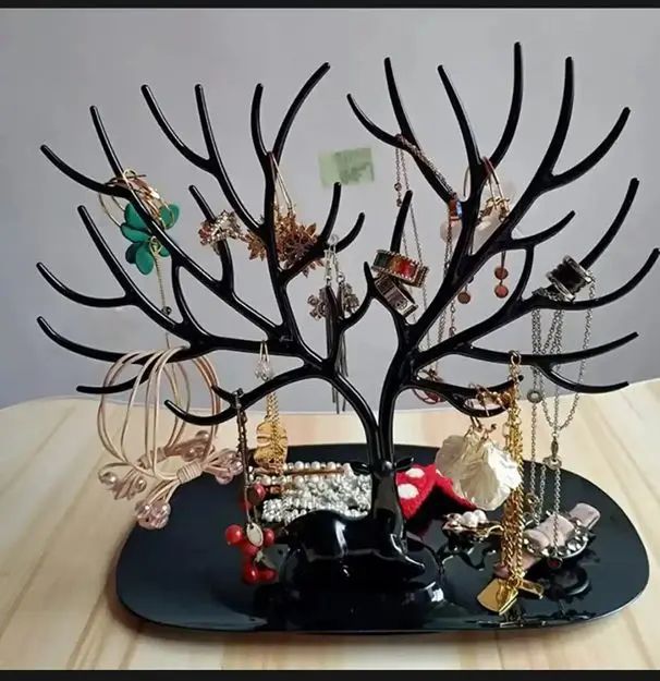 Deer Earrings Necklace Ring Pendant Bracelet Jewellery Display Stand Tray Storage Racks