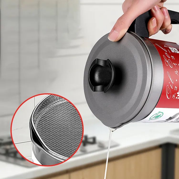 Easy Kitchen Oil Filter Pot Oil Strainer