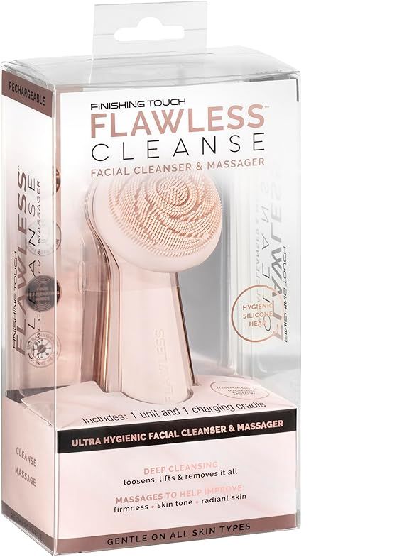 Finishing Touch Flawless Rechargeable Electric Silicone Facial Cleanser & Massager