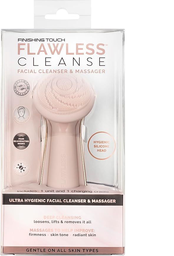 Finishing Touch Flawless Rechargeable Electric Silicone Facial Cleanser & Massager