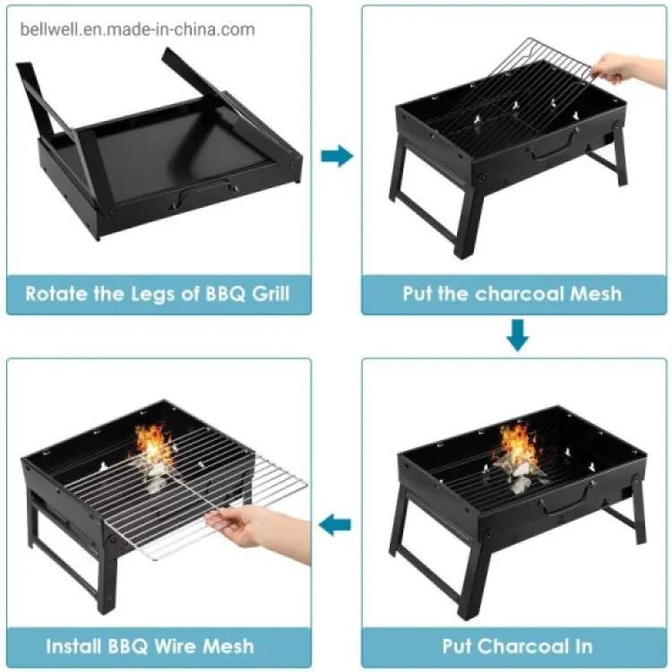 🍖 Folding Portable Outdoor Charcoal BBQ Grill – Compact, Durable & Easy to Carry