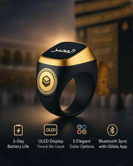 Qibla Smart Tasbih Ring
