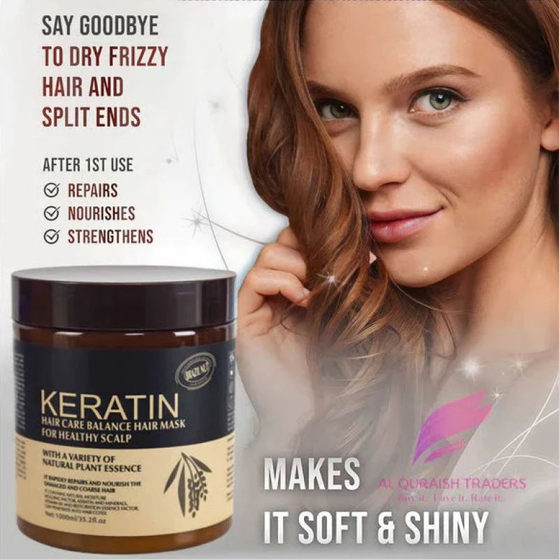 Keratin Hair Mask  Professional Repair Treatment for Damaged & Frizzy Hair