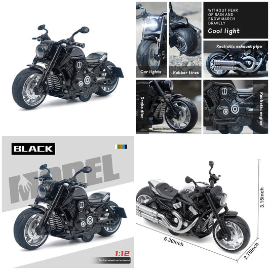 Black Decorative Motorcycle Model