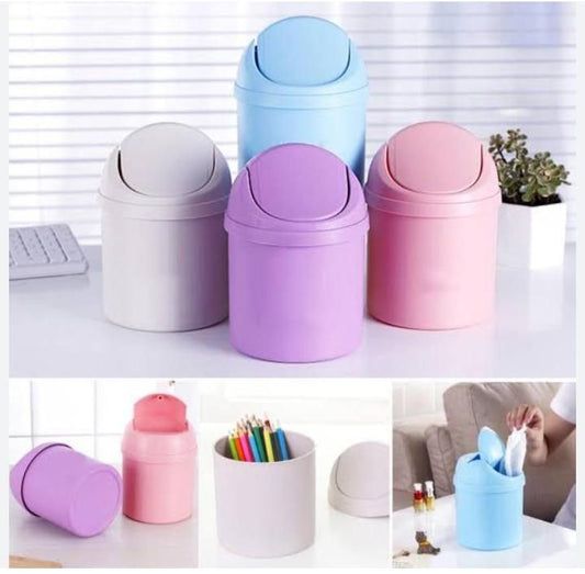 Mini Table Desk Dustbin with Swivel Lid