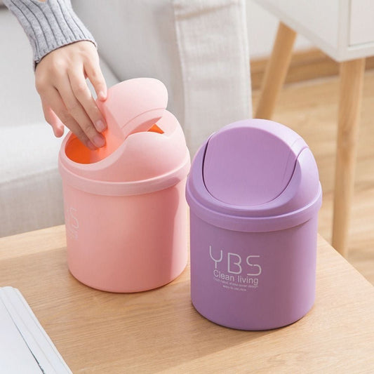 Mini Table Desk Dustbin with Swivel Lid