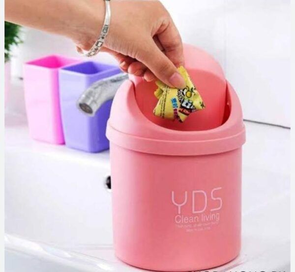 Mini Table Desk Dustbin with Swivel Lid