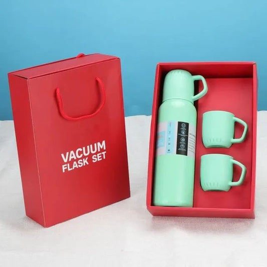 New Design Vacuum Flask with 3 Cups & Gift Box