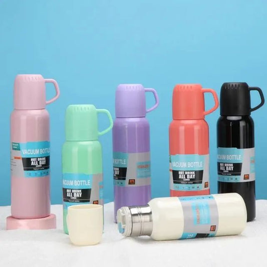 New Design Vacuum Flask with 3 Cups & Gift Box