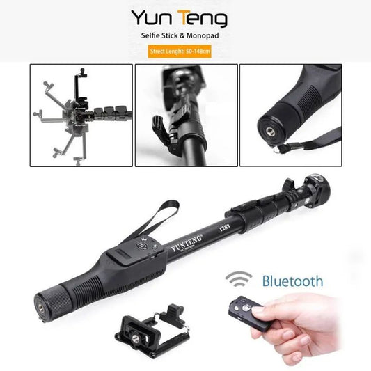 Mini Selfie Stick with Tripod & Wireless Remote - Extendable 15.6 to 46.2 inches