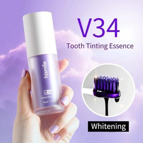 Hismile V34 Colour Corrector Serum + Micro Nano Toothbrush (2-Pack) – Instant Teeth Whitening & Sensitive Gum Care