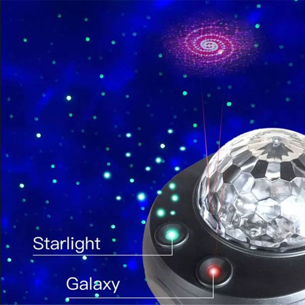 2-in-1 Starry Night Light & Ocean Wave Projector with Bluetooth Speaker
